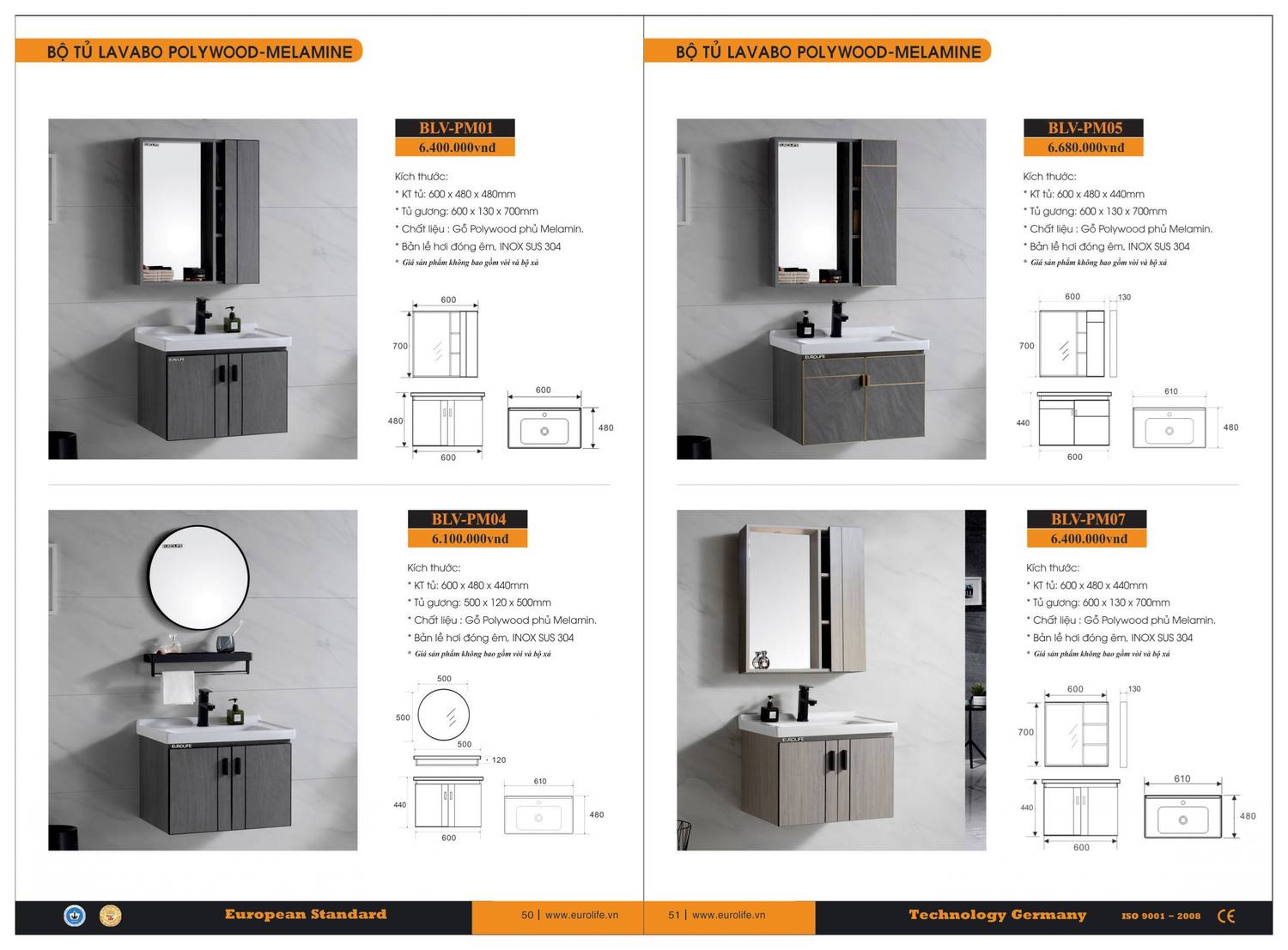 Thiết bị vệ sinh EUROLIFE Catalogue và Bảng giá mới nhất /Page 26